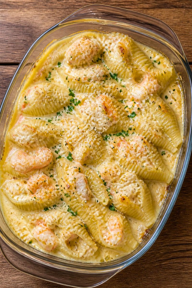 Creamy Seafood Stuffed Shells Recipe