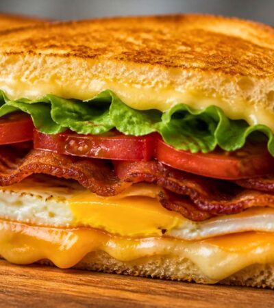 BLT Sandwiches with Southern-Sweet Cheese Stack, Eggs and Bacon Recipe