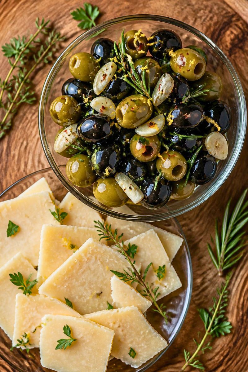 Marinated Olives and Fresh Pecorino Recipe