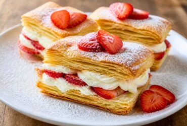 Puff Slices with Freshly Whipped Cream Recipe