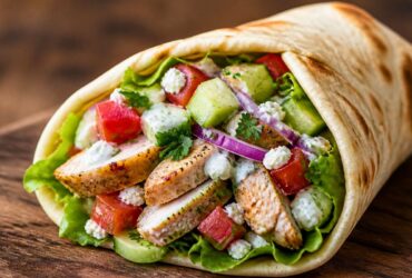 Warm Pita Bread with Pita Wrap Filling Recipe