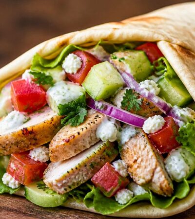 Warm Pita Bread with Pita Wrap Filling Recipe