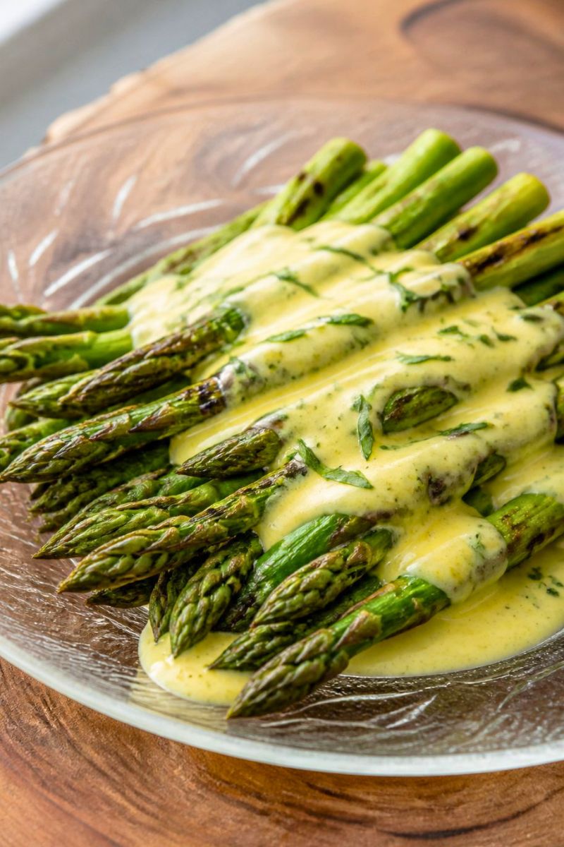 Charred Asparagus Spears Béarnaise Sauce Recipe