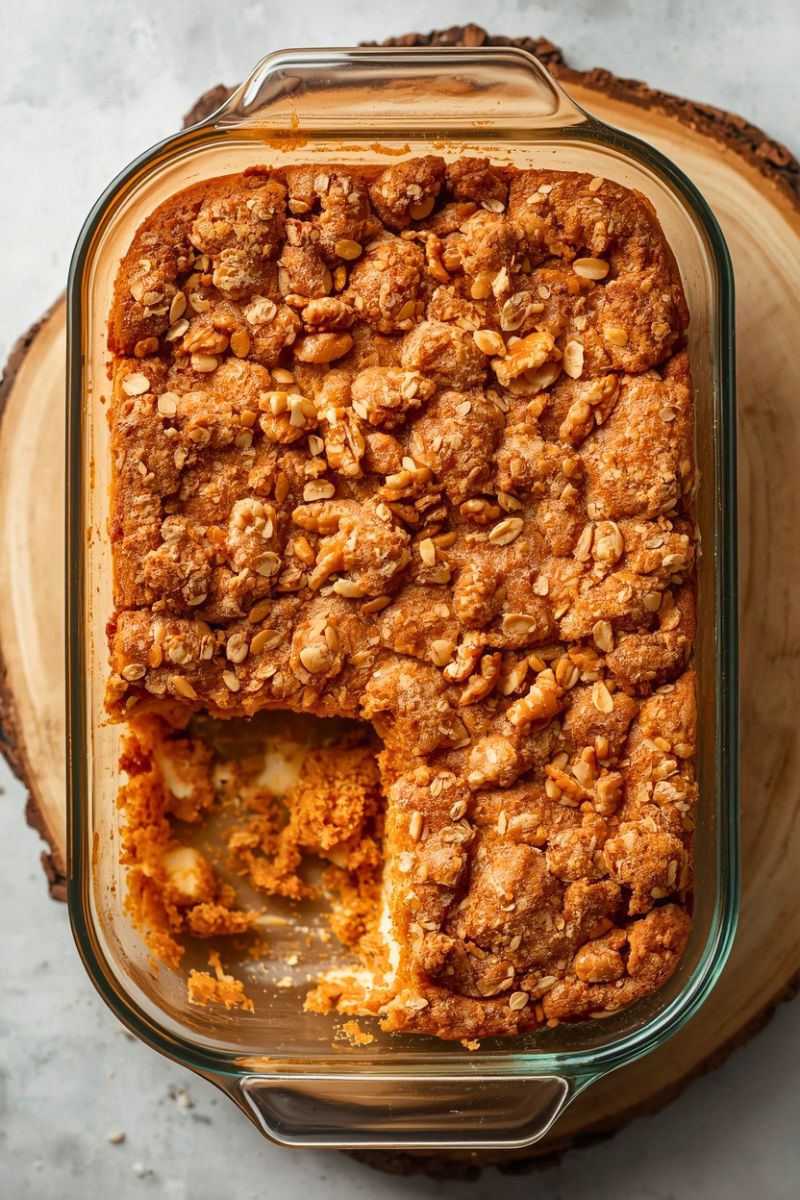 Cheesecake Stuffed Carrot Cake Cobbler Recipe