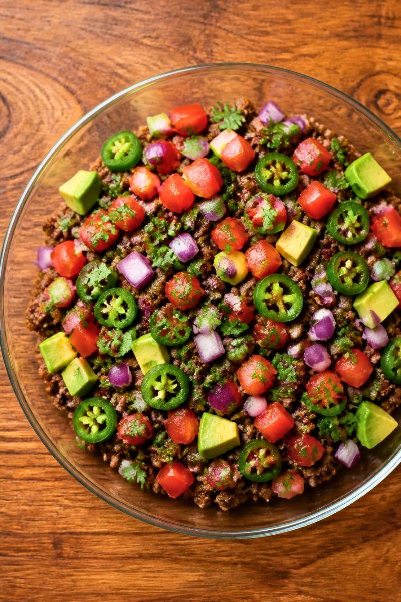 Fresh Salsa and Seasoned Beef Recipe