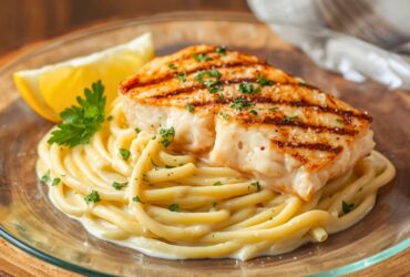 Grilled Fish and Creamy Pasta Recipe