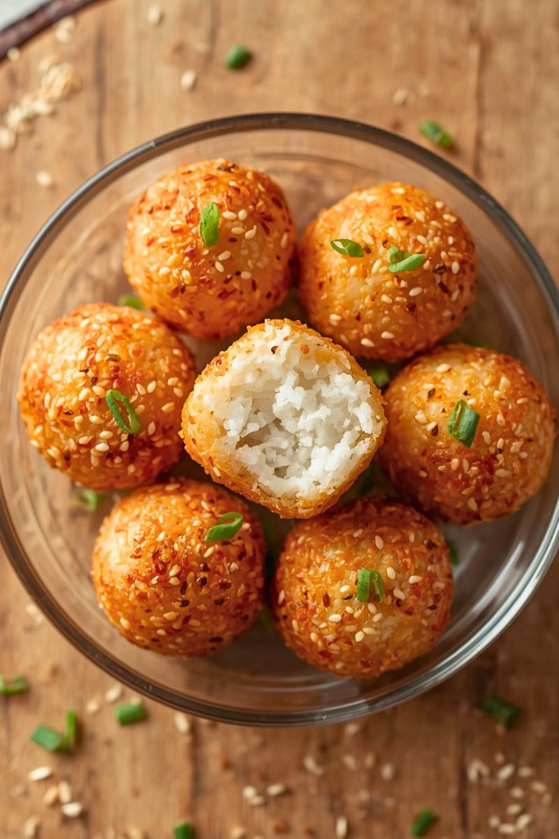 Japanese Crispy Rice Balls Recipe