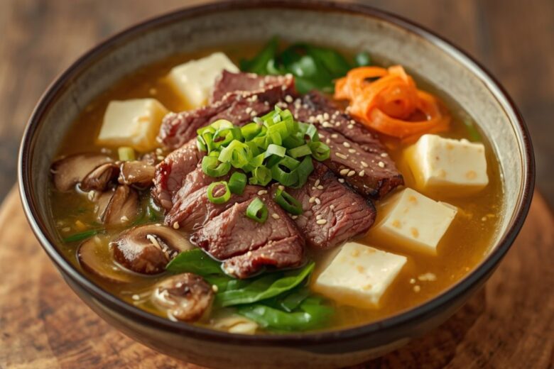 Miso Soup With Roasted Shabu Shabu Beef Recipe