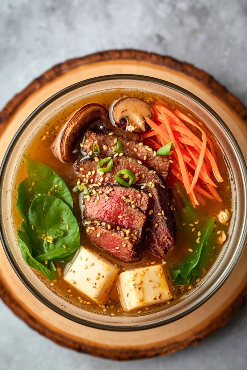 Miso Soup With Roasted Shabu Shabu Beef Recipe