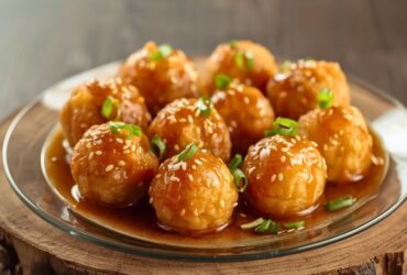 Shrimp Bombs With Warm, Amber Sauce Recipe