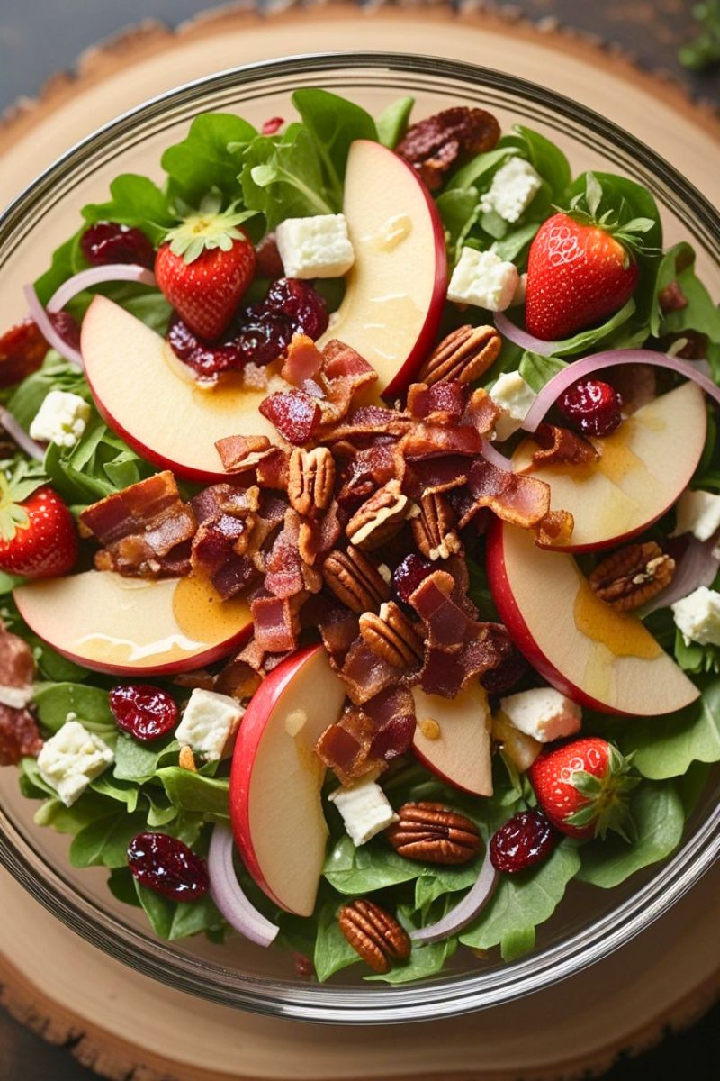 Carolina Dreaming Salad with Warm Bacon Dressing Recipe